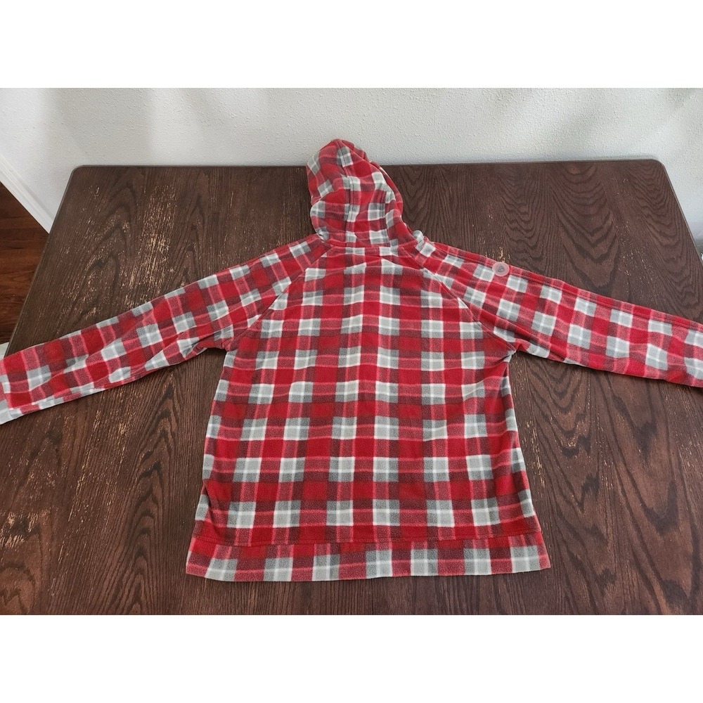 SO SOFT -Colosseum Arkansas Razorbacks Womens Plaid Fleece Hoodie Jacket XXL 2X